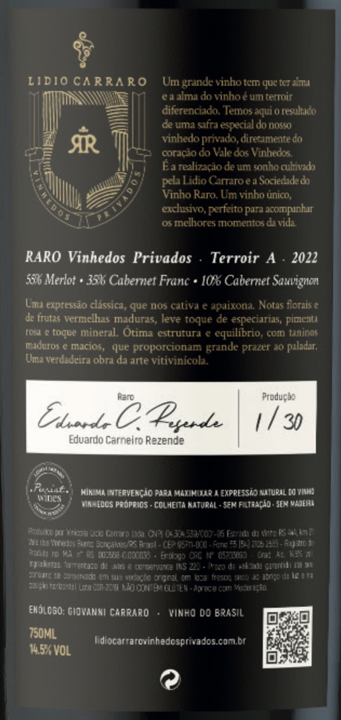 Contrarrótulo personalizado RARO